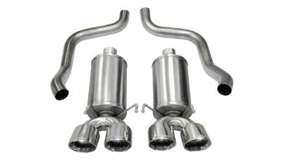 Corsa Performance - Corsa 14469 2.5" Axle-Back Exhaust w/3.5" Twin Tips for 05-08 Corvette C6