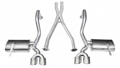 Corsa Performance - Corsa 14962 2.5" Cat-Back w/XO-Pipe & 4" Pro-Series Tips for 97-04 Corvette C5