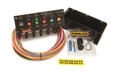 Painless Wiring - Painless Wiring 50305 6-Switch Rocker-Circuit Breaker Panel