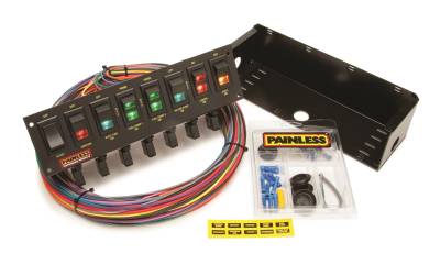 Painless Wiring - Painless Wiring 50306 8-Switch Rocker-Circuit Breaker Panel