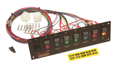 Painless Wiring - Painless Wiring 50201 8-Switch Non-Fused Dash Mount Panel for 50001 Harness