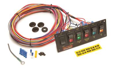 Painless Wiring - Painless Wiring 50406 6-Switch Lighted Non-Fused Rocker Switch Panel