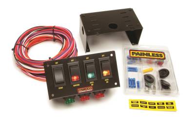 Painless Wiring - Painless Wiring 50301 4 Switch Fused Panel