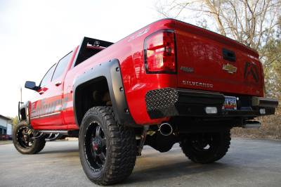 Fab Fours - Fab Fours CH99-T1250-1 Rear Bumper Black Steel 03-06 Silverado/Sierra 2500HD
