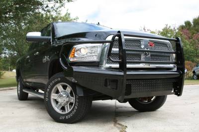 Fab Fours - Fab Fours DR06-S1160-1 Black Steel Front Ranch Bumper for 06-09 RAM 2500/3500