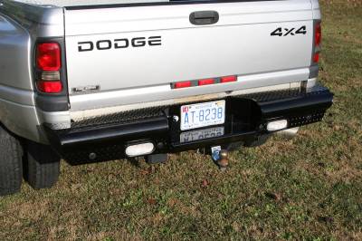 Fab Fours - Fab Fours DR94-T1650-1 Black Steel Ranch Rear Bumper for RAM 2500/3500