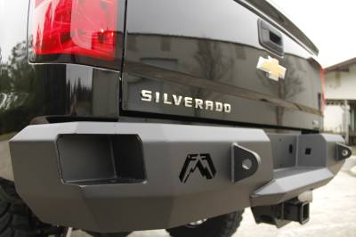 Fab Fours - Fab Fours CH14-W3050-1 Heavy Duty Rear Bumper 15-19 Silverado/Sierra 2500HD