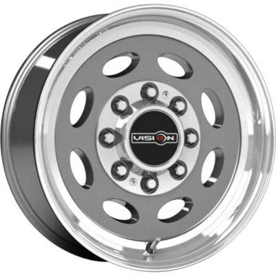 Vision Wheel - Vision Wheel 81 Hauler 19.5x7.5 8x6.5 0mm Gunmetal/Machined 81A-9781GML0NR