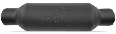 Dynomax - Dynomax 24253 Thrush Rattler 5" Round Muffler 2.25" In/Out Center/Center 18" OAL