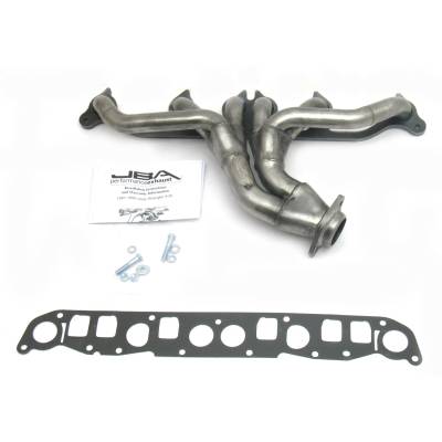 JBA Racing Headers - JBA 1526S 1.5" Stainless Shorty Headers for 91-99 Jeep Wrangler/Cherokee 4.0L