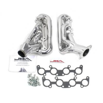 JBA Racing Headers - JBA Headers 1689SJS 1.75" Stainless Shorty Headers Ceramic for 15-21 Mustang 5.0