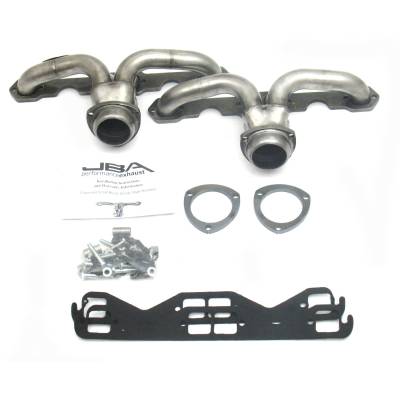 JBA Racing Headers - JBA Headers 1815S-1 1-5/8" SS Shorty Headers Raw for 57-74 Small Block Corvette