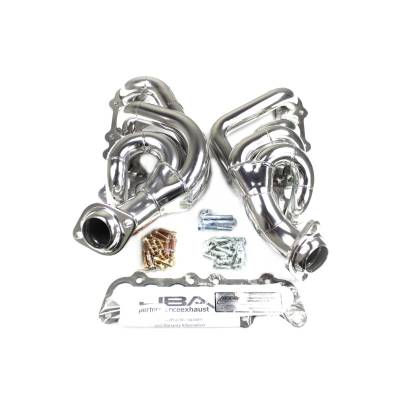 JBA Racing Headers - JBA Headers 1683SJS 1.75" SS Shorty Headers Silver Ceramic for 15-22 F150 5.0L