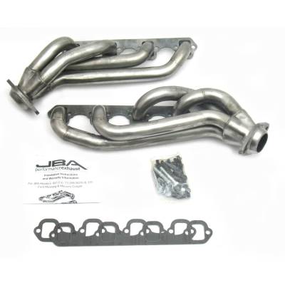 JBA Racing Headers - JBA Headers 1650S-2 1-5/8" SS Shorty Headers Raw for 65-73 Mustang 289/302 GT40