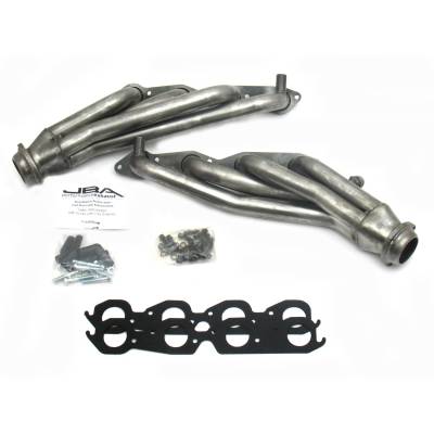 JBA Racing Headers - JBA Headers 1823S 1.75" Stainless Shorty Headers Raw for 96-00 GM Truck 7.4L