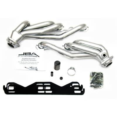 JBA Racing Headers - JBA Headers 1830SJS 1.5" SS Shorty Headers Ceramic for 86-95 GM Truck 5.0L/5.7L