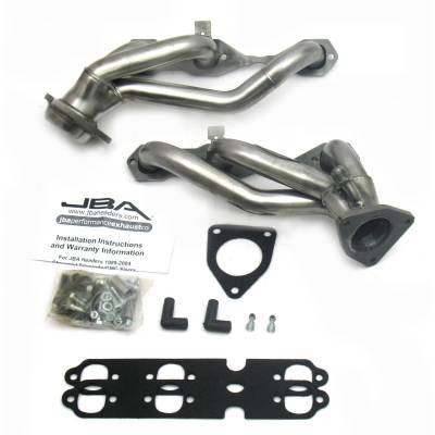 JBA Racing Headers - JBA Headers 1842S-2 1.5" Stainless Shorty Headers Raw for 99-02 GM Truck 4.3L V6