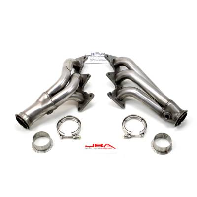 JBA Racing Headers - JBA Headers 1816S 1-5/8" Stainless Shorty Headers Raw for 10-11 Chevy Camaro V6
