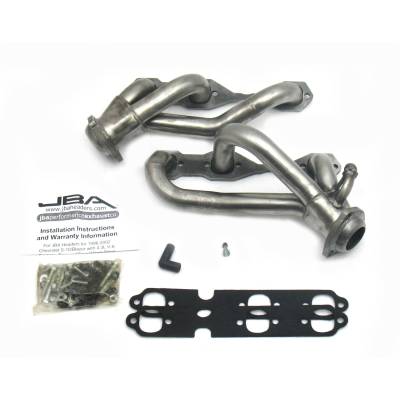 JBA Racing Headers - JBA 1842S-3 1.5" SS Shorty Headers Raw for 96-01 Blazer/Jimmy/S10 4WD 4.3L