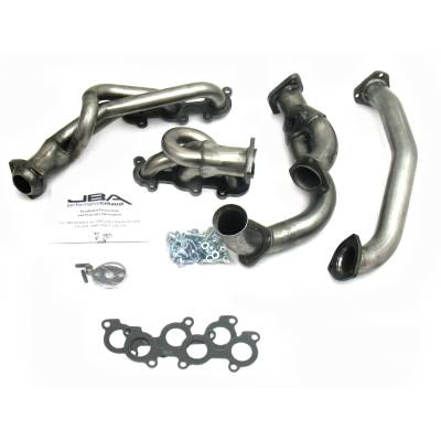 JBA Racing Headers - JBA 2032S-1 1.5" Stainless Steel Shorty Headers Raw for 95-00 Toyota Tacoma 3.4L