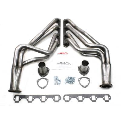 JBA Racing Headers - JBA Headers 6613S 1-5/8" Long Tube Stainless Headers Raw for 65-73 Mustang