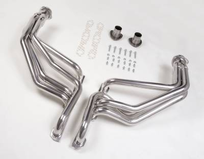 Hedman Hedders - Hedman Hedders 66097 Silver Long Tube Headers for 67-91 GM 283-400 No A.I.R.