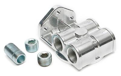 Trans-Dapt Performance - Trans-Dapt 1045 Single Remote Oil Filter Base 1/2" NPT PortsPH8A Or Equivalent