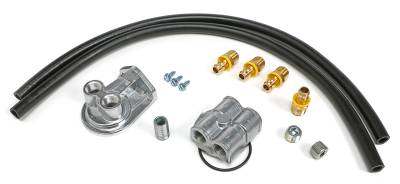 Trans-Dapt Performance - Trans-Dapt 1650 90-DEG Bypass Cast Aluminum Oil Filter Relocation Kit