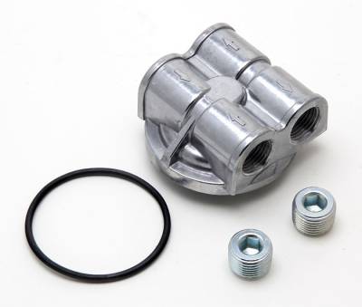 Trans-Dapt Performance - Trans-Dapt 1450 90-DEG Oil Bypass Adapter 2.5" ID 2.75"OD Filter Flange 18mmX1.5