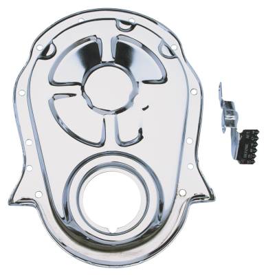 Trans-Dapt Performance - Trans-Dapt 4935 Timing Chain Cover w/Tab Chrome 65-90 Chevy 396-454
