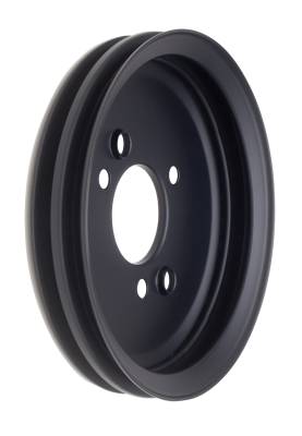 Trans-Dapt Performance - Trans-Dapt 8616 Asphalt Black Water Pump Pulley 2 Groove Short 65-68 Chevy BB