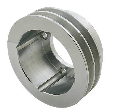 Trans-Dapt Performance - Trans-Dapt 6995 Crankshaft Pulley 2 Groove Mach. Aluminum for Oldsmobile 330-455