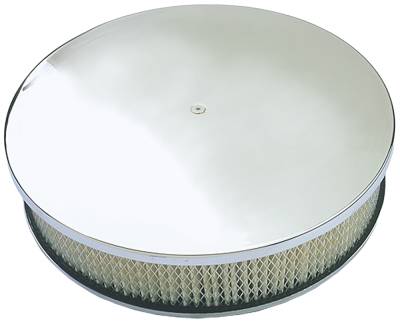 Trans-Dapt Performance - Trans-Dapt 6701 14" Dia 3" Tall Alu. Round Air Cleaner Set Plain Ball Milling