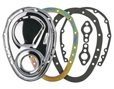 Trans-Dapt Performance - Trans-Dapt 8909 Timing Chain Cover Chrome Plated 2Pc SBC V8 Non-LT1