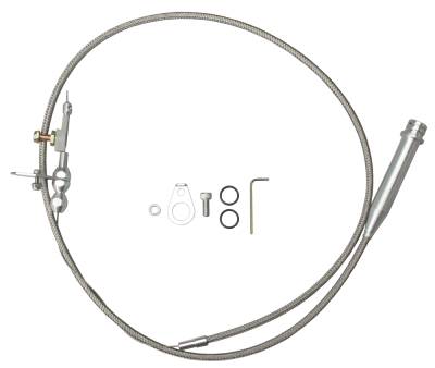 Trans-Dapt Performance - Trans-Dapt 8985 Caburetor Kickdown Cable w/700R4 Braided SS SB Chevy