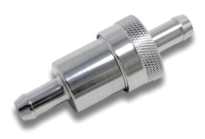 Trans-Dapt Performance - Trans-Dapt 9407 3/8" Fuel Filter w/Bronze Element Chrome Not Fuel Injection