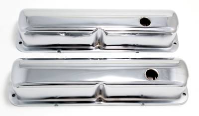 Trans-Dapt Performance - Trans-Dapt 9296 Chrome FE Engine OEM Style Valve Cover Stock Height Ford 354/428