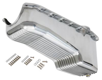 Trans-Dapt Performance - Trans-Dapt 9004 Finned Alu. OEM Oil Pan 4 Qt Capacity 55-79 SB Chevy 283/350