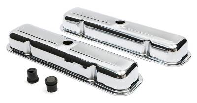 Trans-Dapt Performance - Trans-Dapt 9461 Chrome Plated Steel Valve Cover Short for 59-79 Pontiac 326-455