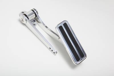 Trans-Dapt Performance - Trans-Dapt 9501 Firewall Gas Pedal 2 Rubber Inserts 4 x 1-3/4" Polished Alum.