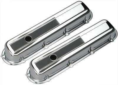 Trans-Dapt Performance - Trans-Dapt 9521 Traditional Valve Covers Short for 68-76 Cadillac 425-500 Chrome
