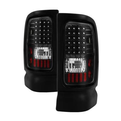 Spyder Auto - xTune Auto 5012777 Black/Clear LED Taillights for 94-02 RAM 1500/2500/3500