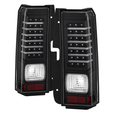 Spyder Auto - xTune Auto 5017697 Black/Clear LED Taillights for 06-09 Hummer H3