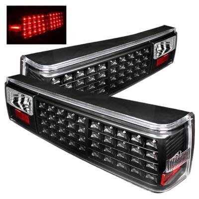 xTune Auto - xTune Auto 5012975 Black/Clear LED Taillights for 87-93 Ford Mustang