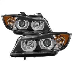 Spyder Auto - Spyder Auto 5083838 Black/Clear Light Bar Headlights for 06-08 BMW 3-Series