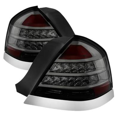 xTune Auto - xTune Auto 9027628 LED Taillights Chrome/Smoked for 98-11 Ford Crown Victoria