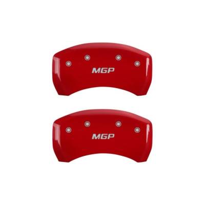 MGP Caliper Covers - MGP Caliper Covers 10197SMGPRD Front/Rear Red for 05-09 Mustang GT/Bullitt/V6