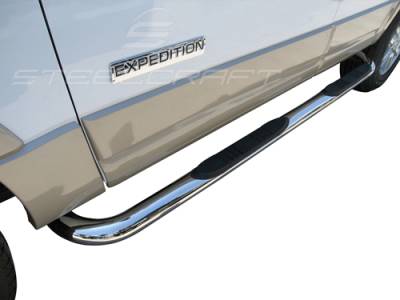 Steelcraft - Steelcraft 213107 3" Stainless Round Step Bars for 03-17 Ford Expedition