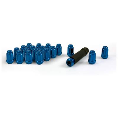 Gorilla Automotive - Gorilla 21123BL Small Lug Nut Acorn QTY 20 w/Key Blue 12mm x 1.25