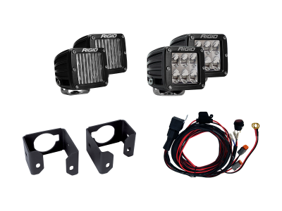 Rigid Industries - Rigid Industries 41616 D-Series LED Dual Fog Light Kit for 17-18 Ford Super Duty
